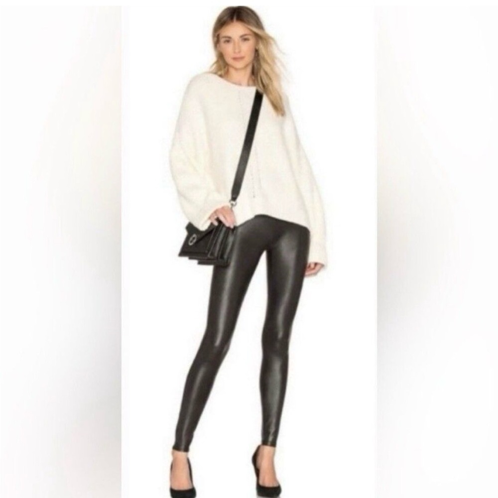 SPANX Shiny Black Leggings